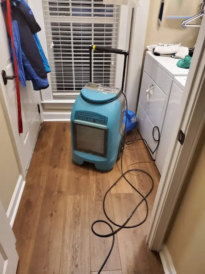 Commercial dehumidifier deployed for Flood Damage Cleanup in Newcastle