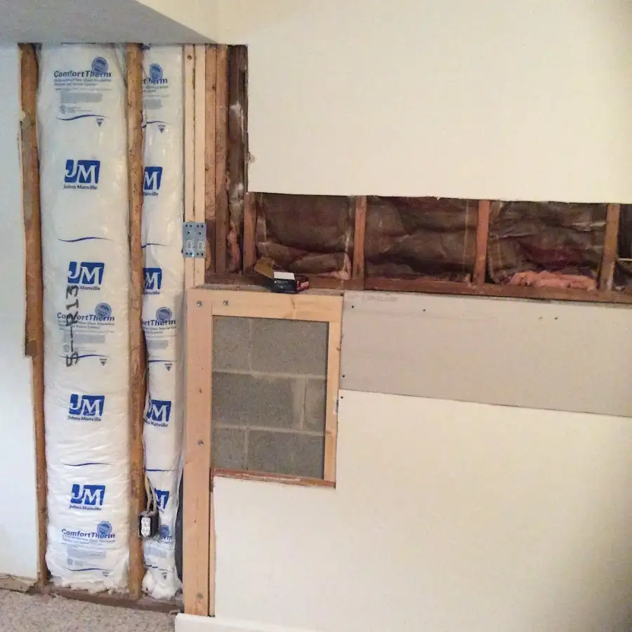 Wall insulation replacement during Contents Cleaning & Restoration in Newcastle